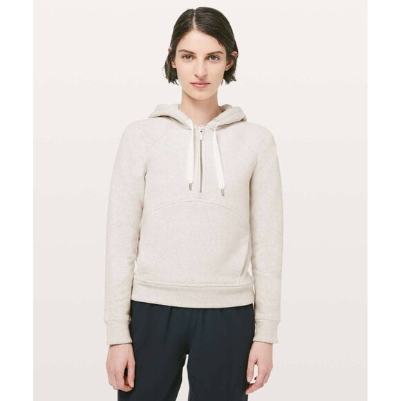 Lululemon Catch A Moment Hoodie Heathered Light Ivory Size 4 - Picture 1 of 8